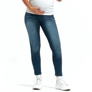 1822 Denim Maternity Jeans Belly Band Dark Wash Skinny Stretch Size 2 NWT